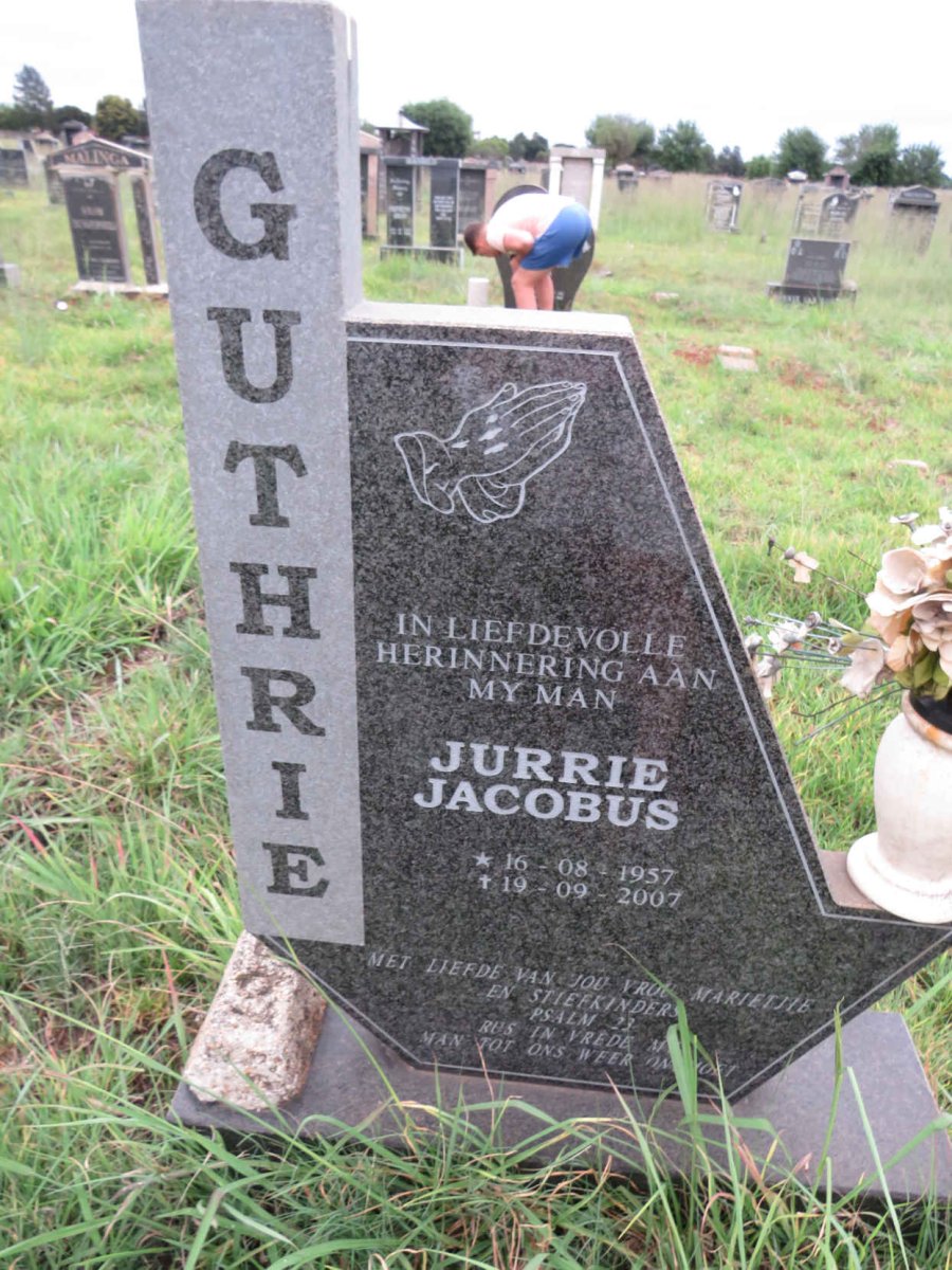 GUTHRIE Jurrie Jacobus 1957-2007