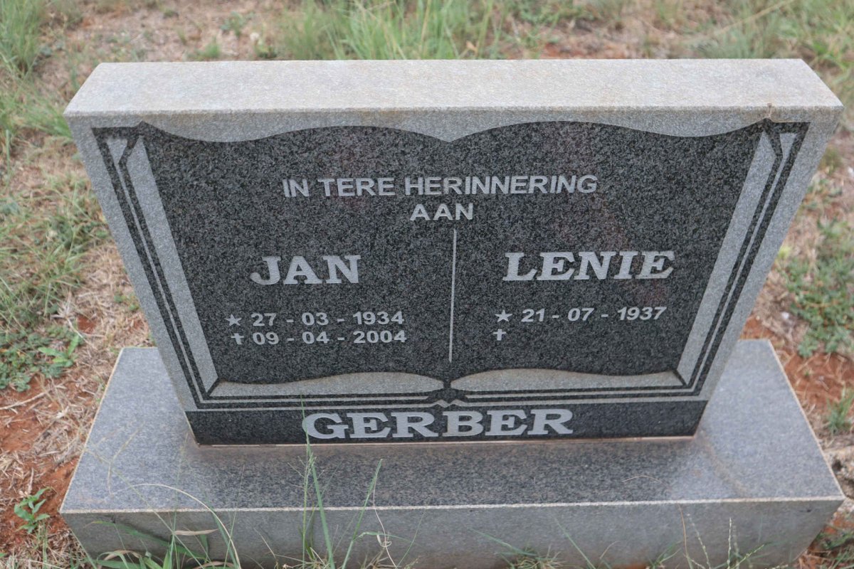 GERBER Jan 1934-2004 & Lenie 1937-