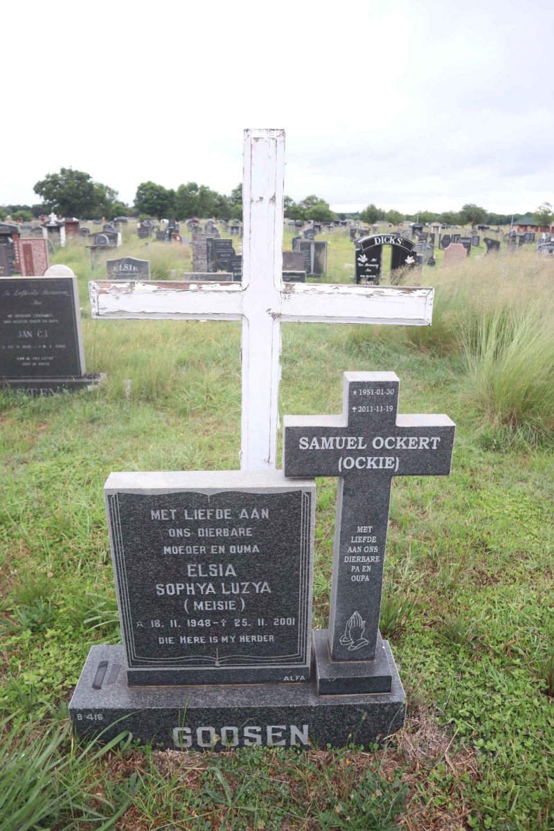 GOOSEN Samuel Ockert 1951-2011 & Elsia Sophya Luzya 1948-2001