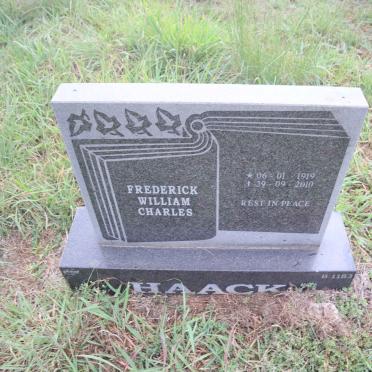HAACK Frederick William Charles 1919-2010