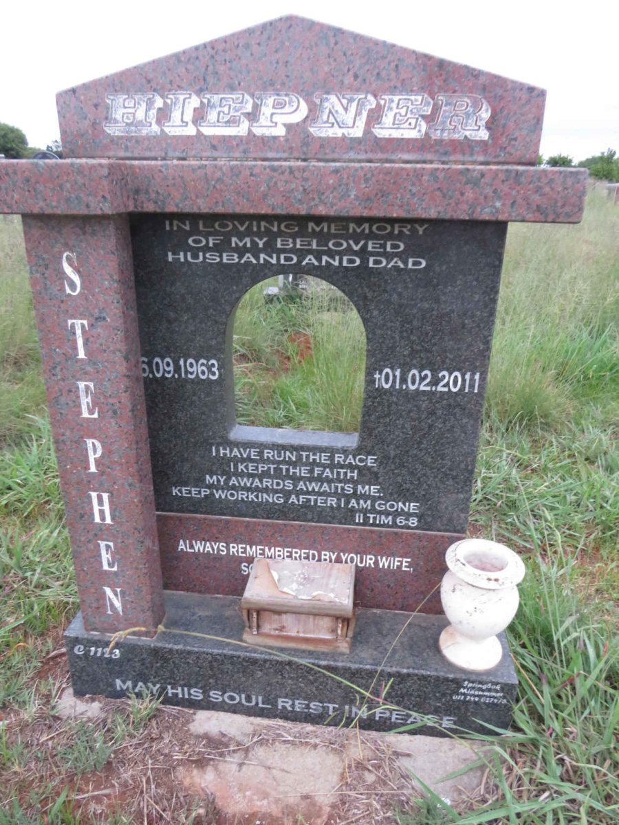 HIEPNER Stephen 1963-2011