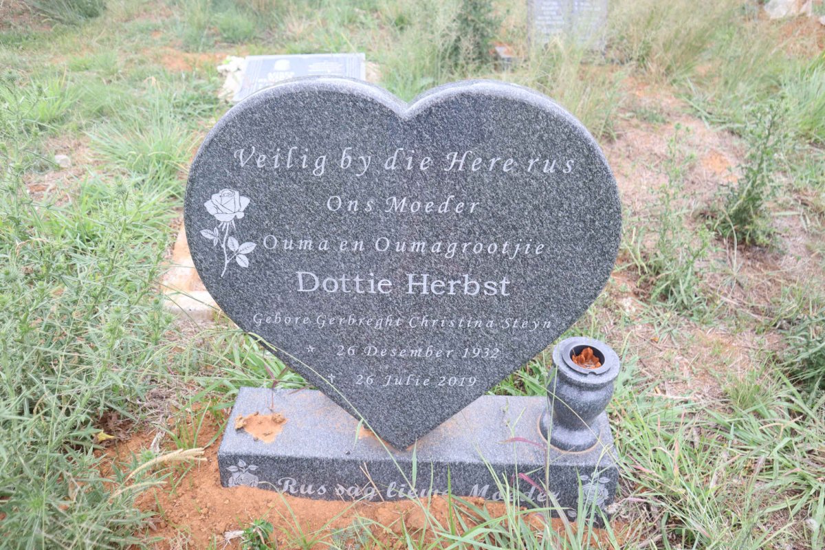 HERBST Gerbreght Christina nee STEYN 1932-2019