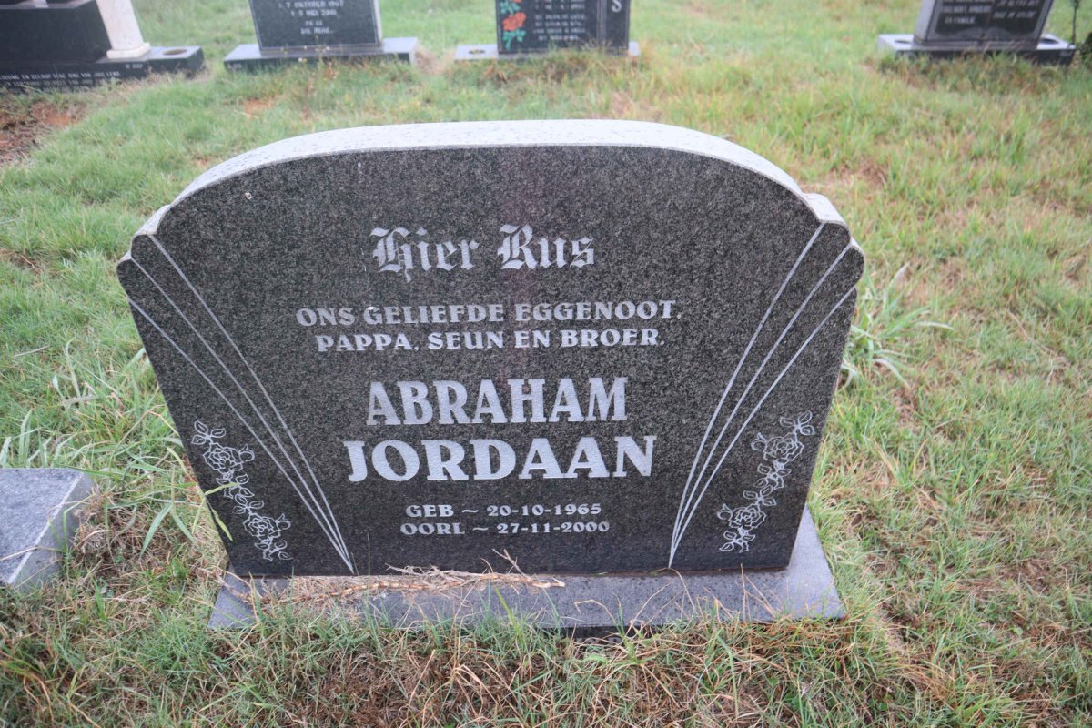 JORDAAN Abraham 1965-2000