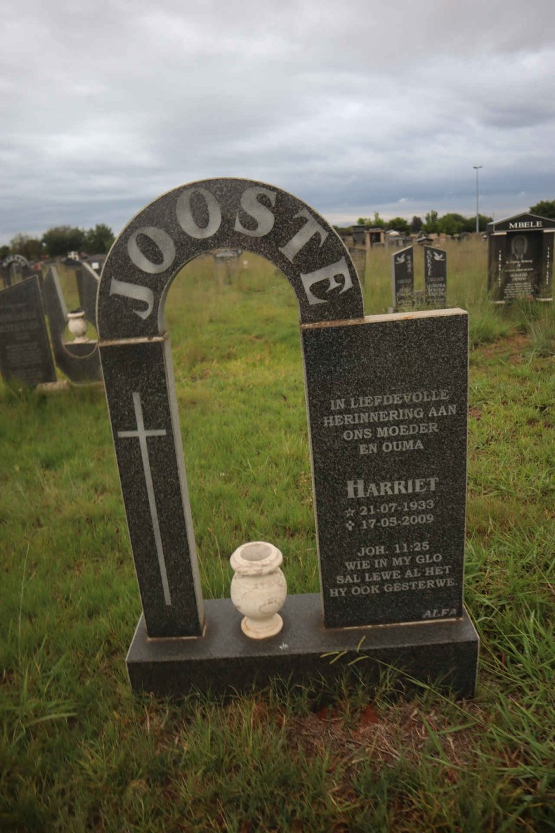 JOOSTE Harriet 1933-2009