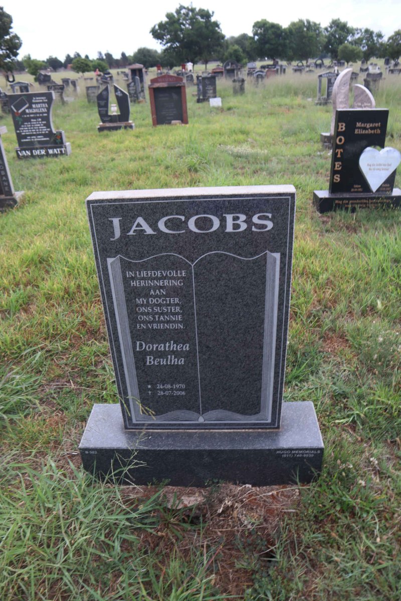 JACOBS Dorathea Beulha 1970-2006