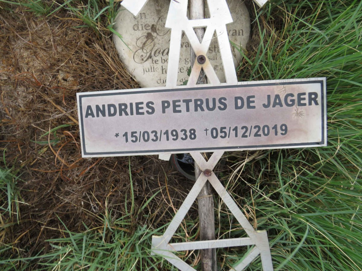JAGER Andries Petrus, de 1938-2019