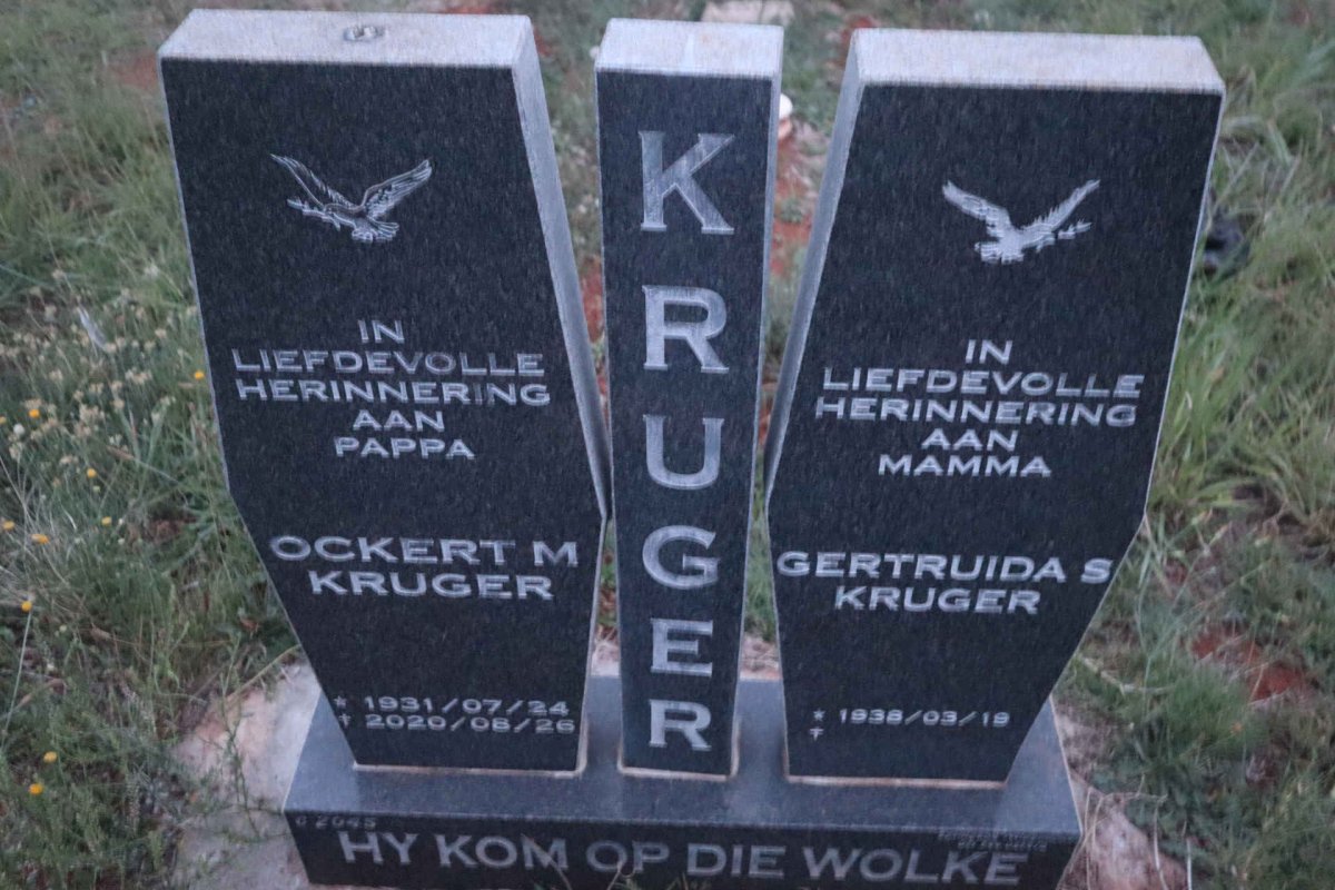 KRUGER Ockert M. 1931-2020 & Gertruida S. 1938-