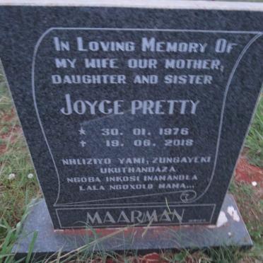 MAARMAN Joyce Pretty 1976-2018