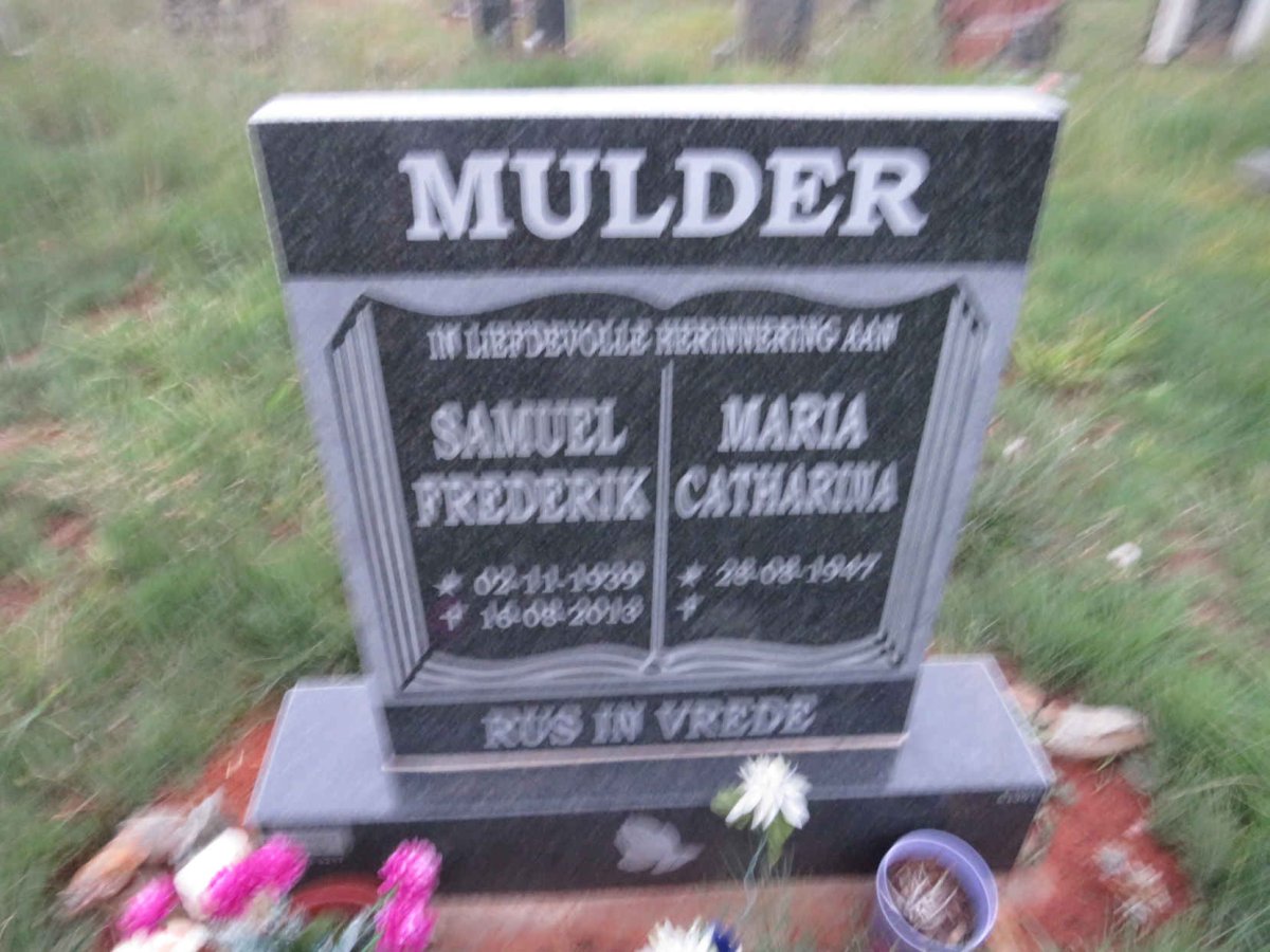 MULDER Samuel Frederik 1939-2013 & Maria Catharina 1947-