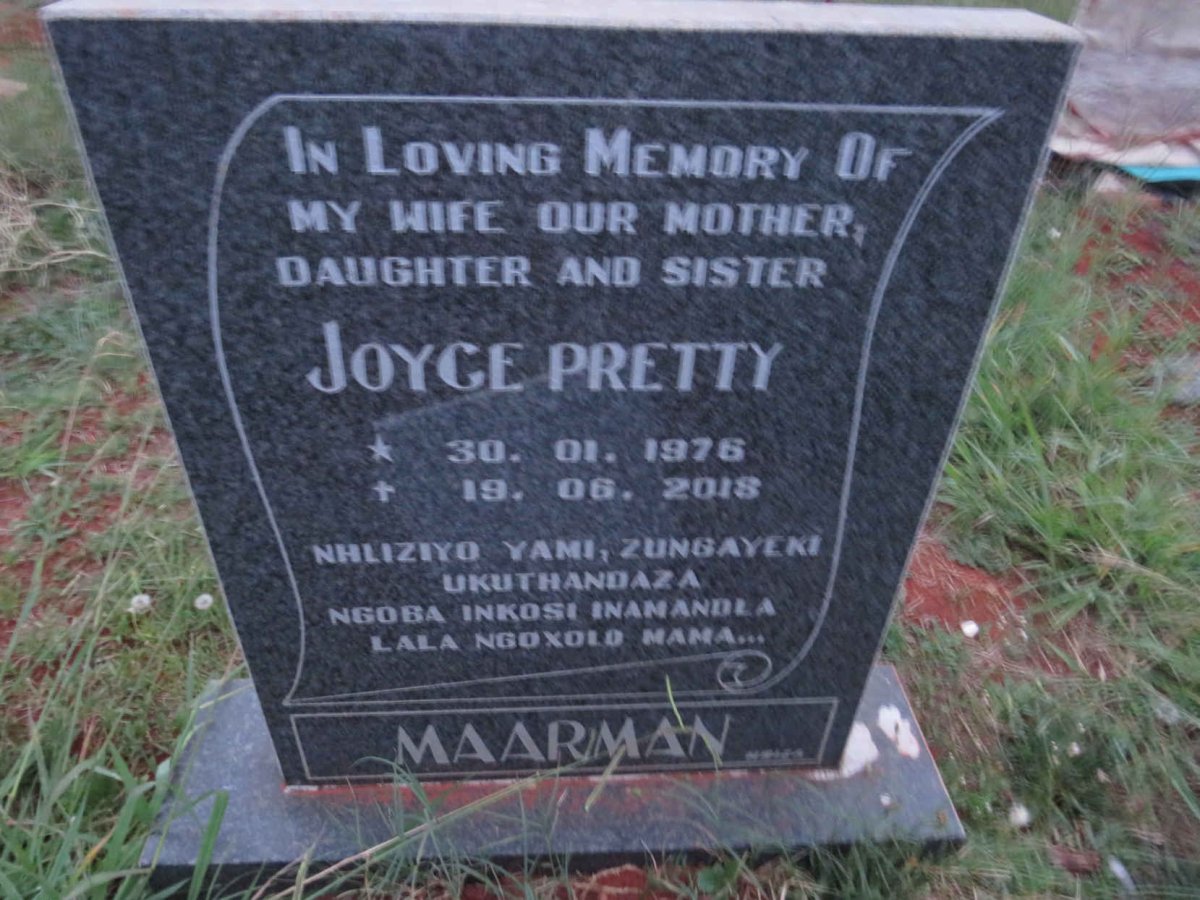 MAARMAN Joyce Pretty 1976-2018