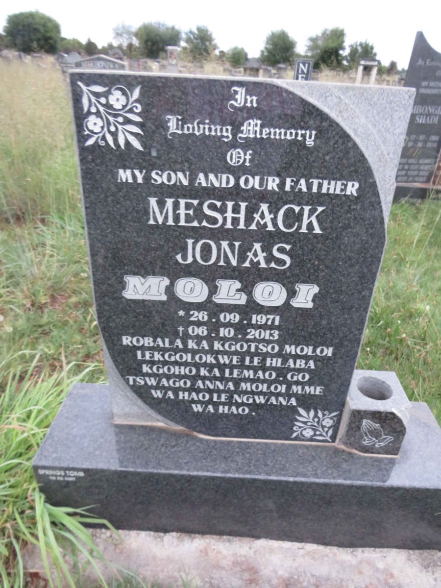 MOLOI Meshack Jonas 1971-2013