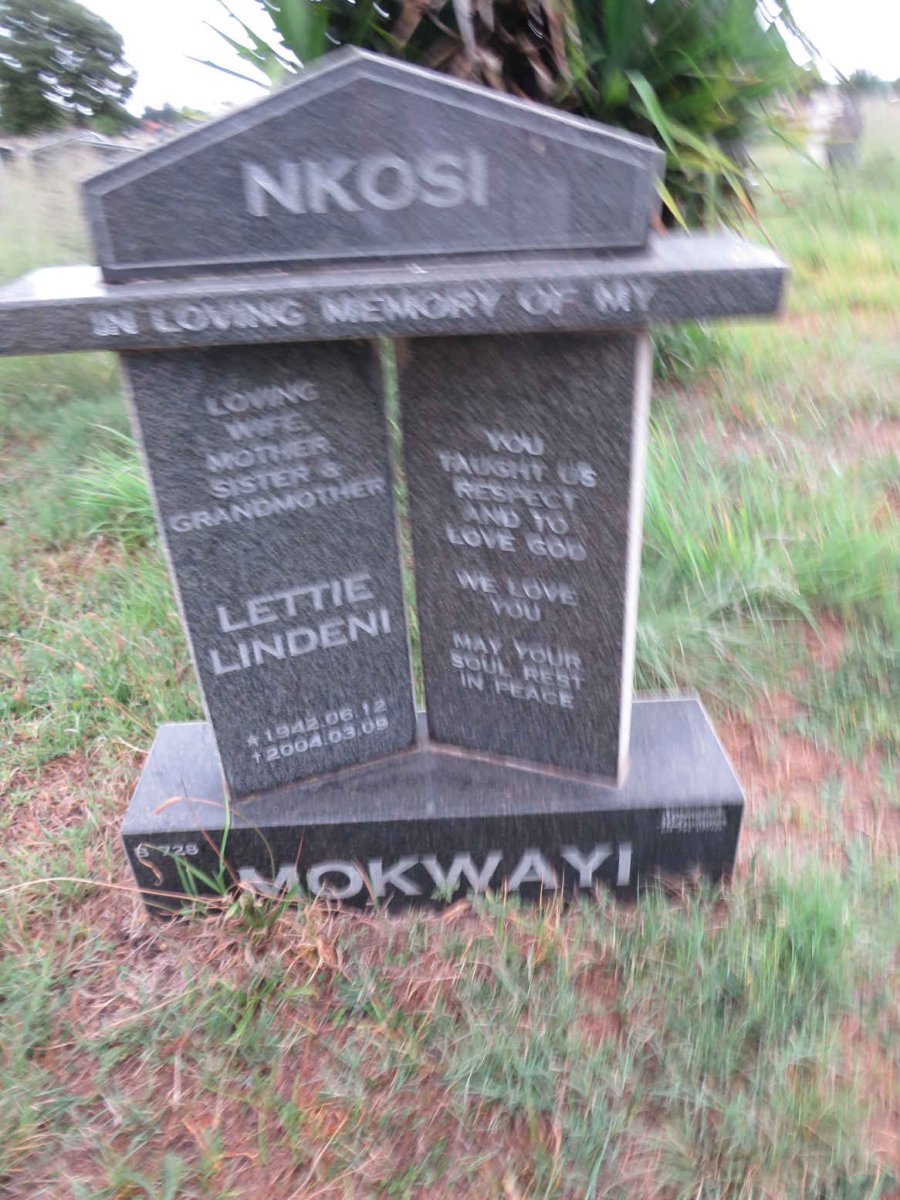 MOKWAYI Nkosi Lettie Lindeni 1942-2004