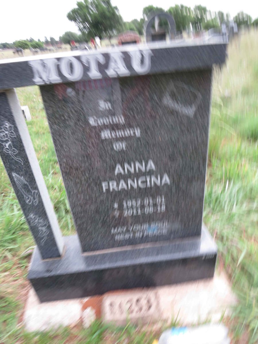 MOTAU Anna Francina 1992-2011