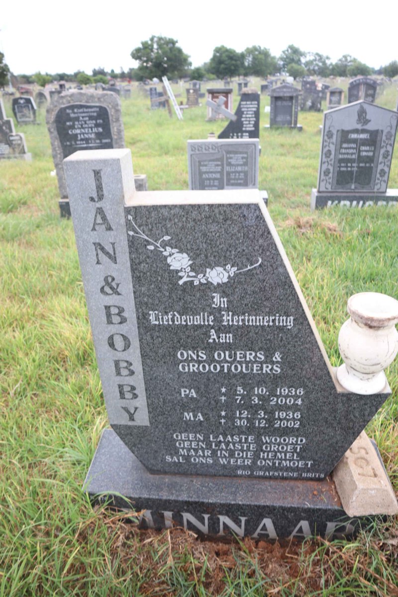 MINNAAR Jan 1936-2004 & Bobby 1936-2002