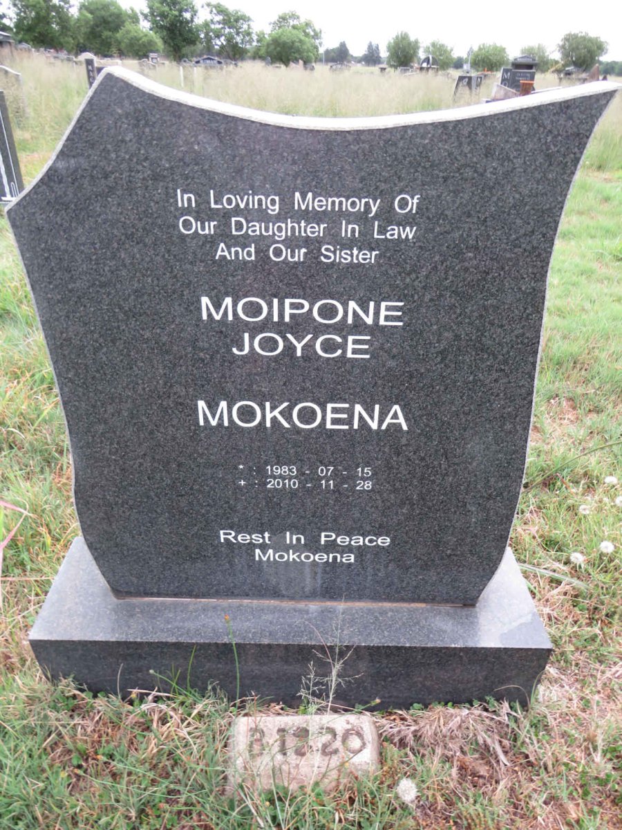MOKOENA Moipone Joyce 1983-2010