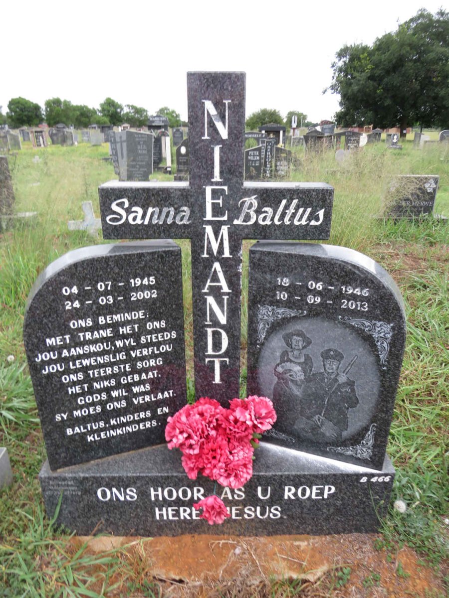 NIEMANDT Baltus 1946-2013 & Sanna 1945-2002