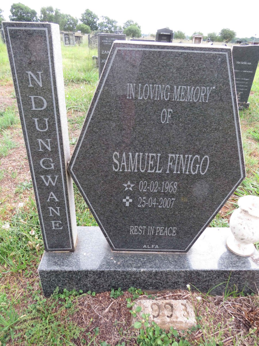 NDUNGWANE Samuel Finigo 1968-2007