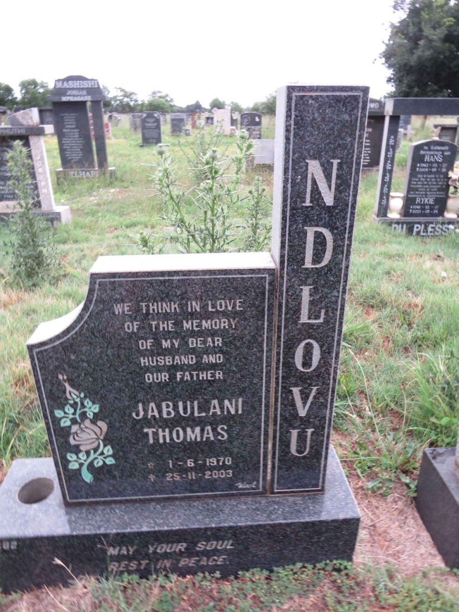 NDLOVU Jabulani Thomas 1970-2003