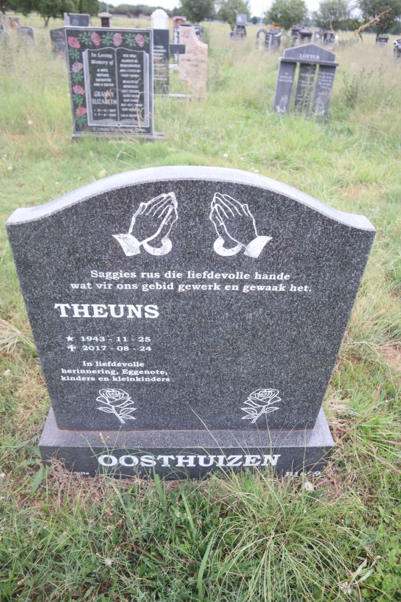 OOSTHUIZEN Theuns 1943-2017