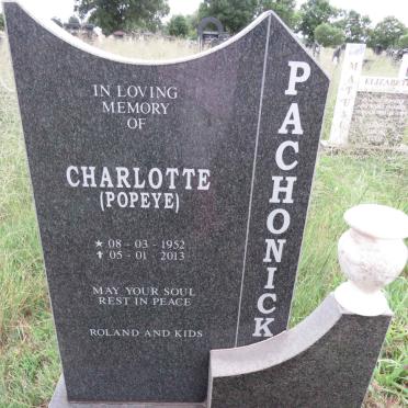 PACHONICK Charlotte 1952-2013