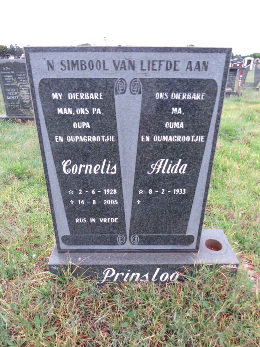 PRINSLOO Cornelis 1928-2005 & Alida 1933- 