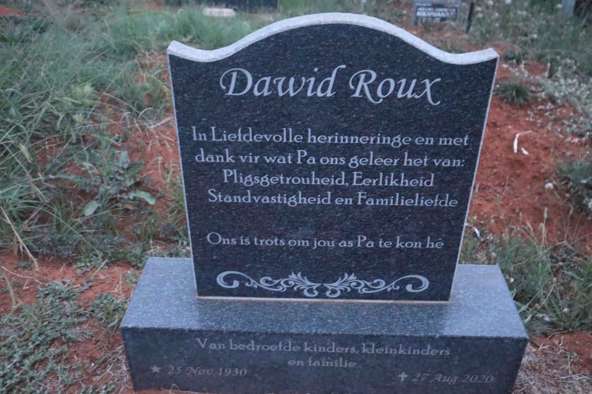 ROUX Dawid 1930-2020