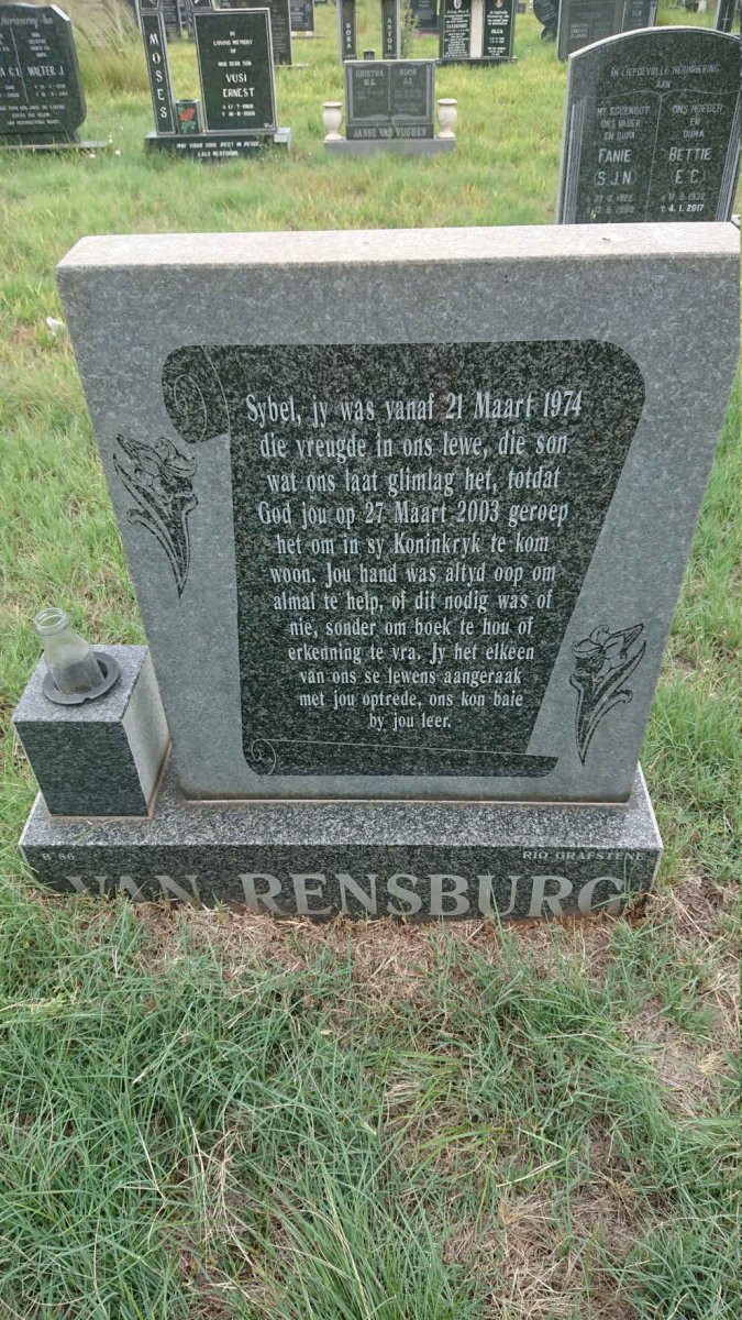 RENSBURG Sybel, van 1974-2003
