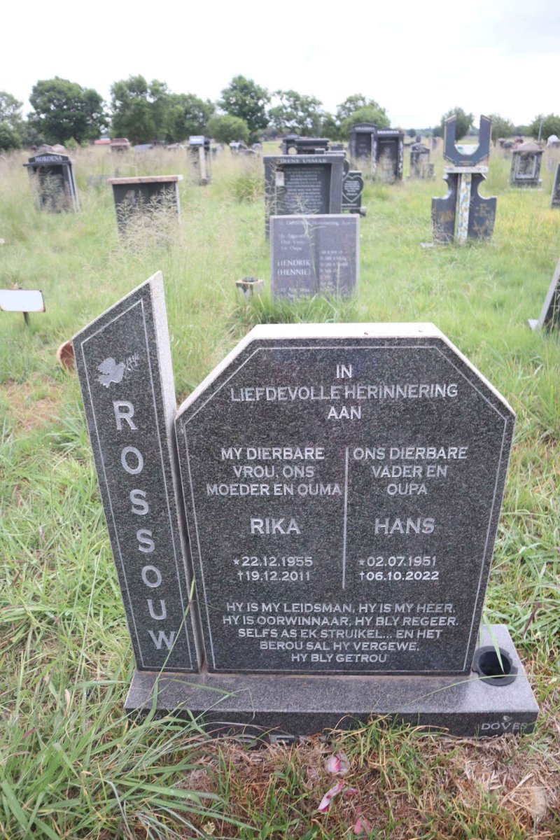 ROSSOUW Hans 1951-2022 & Rika 1955-2011