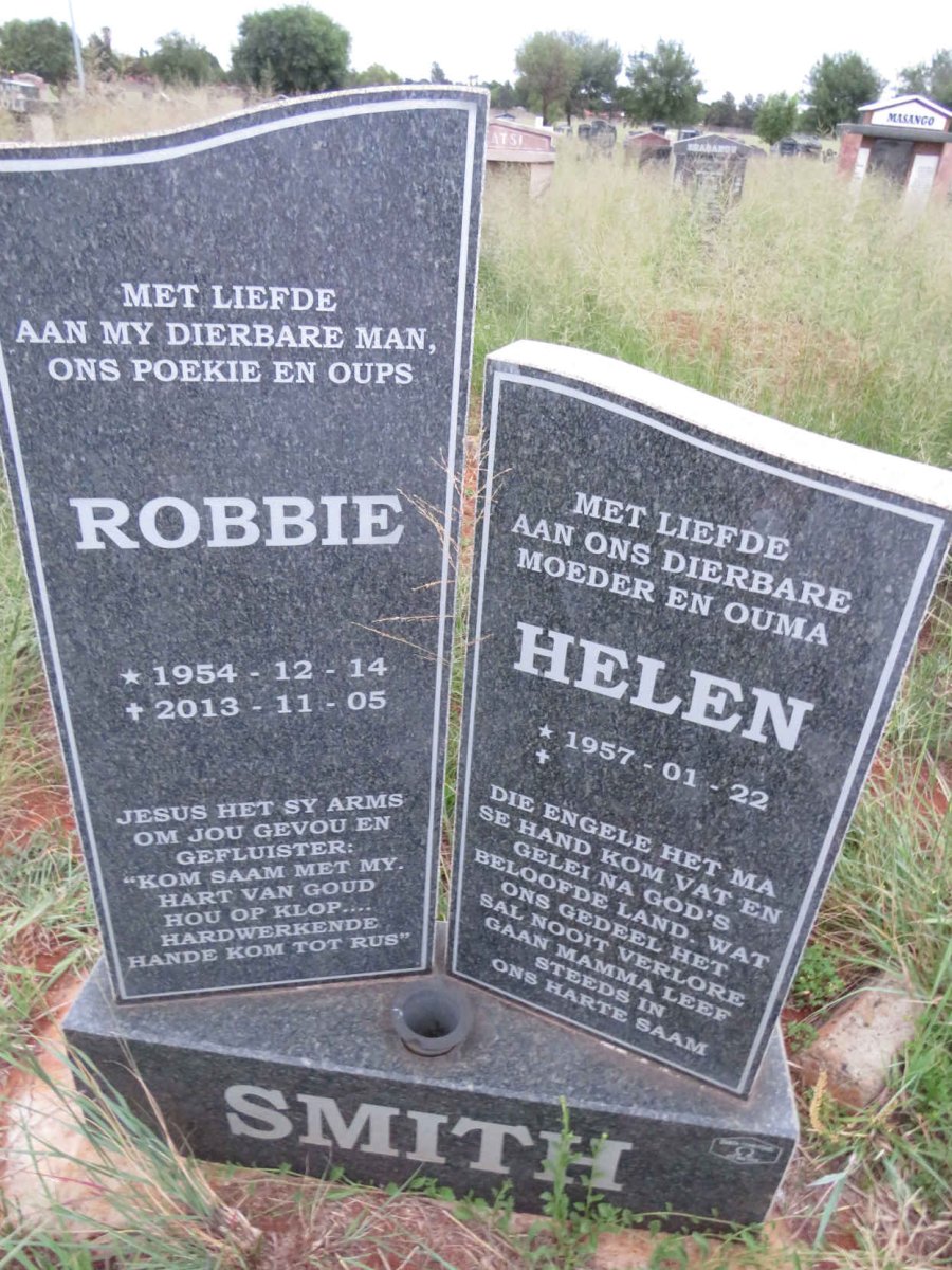 SMITH Robbie 1954-2013 & Helen 1957-