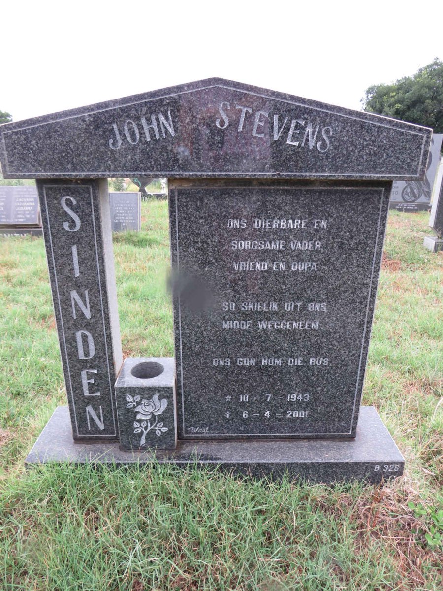 SINDEN John Stevens 1943-2001
