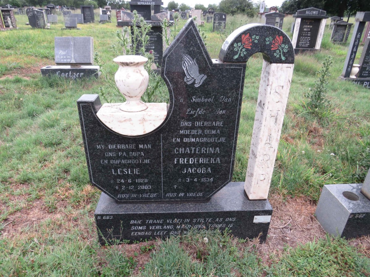 SHARP Leslie 1928-2003 & Chaterina Frederieka Jacoba 1934-
