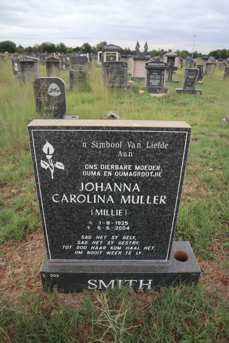 SMITH Johanna Carolina Muller 1925-2004