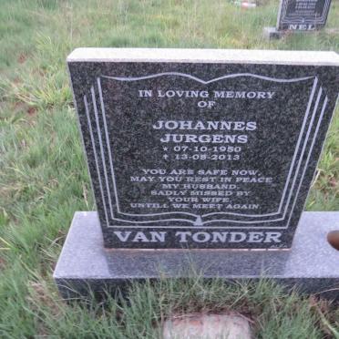 TONDER Johannes Jurgens, van 1950-2013