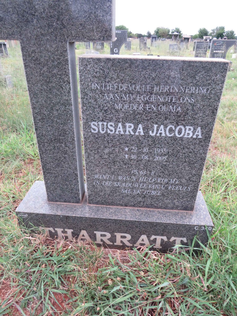 THARRATT Susara Jacoba 1935-2005
