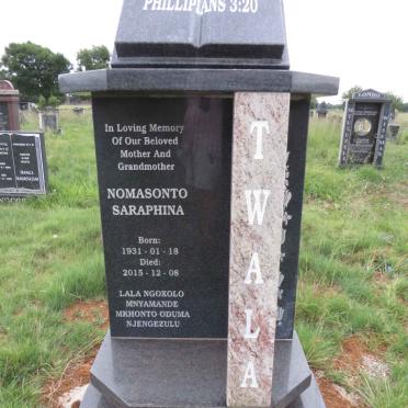 TWALA Nomasonto Saraphina 1931-2015