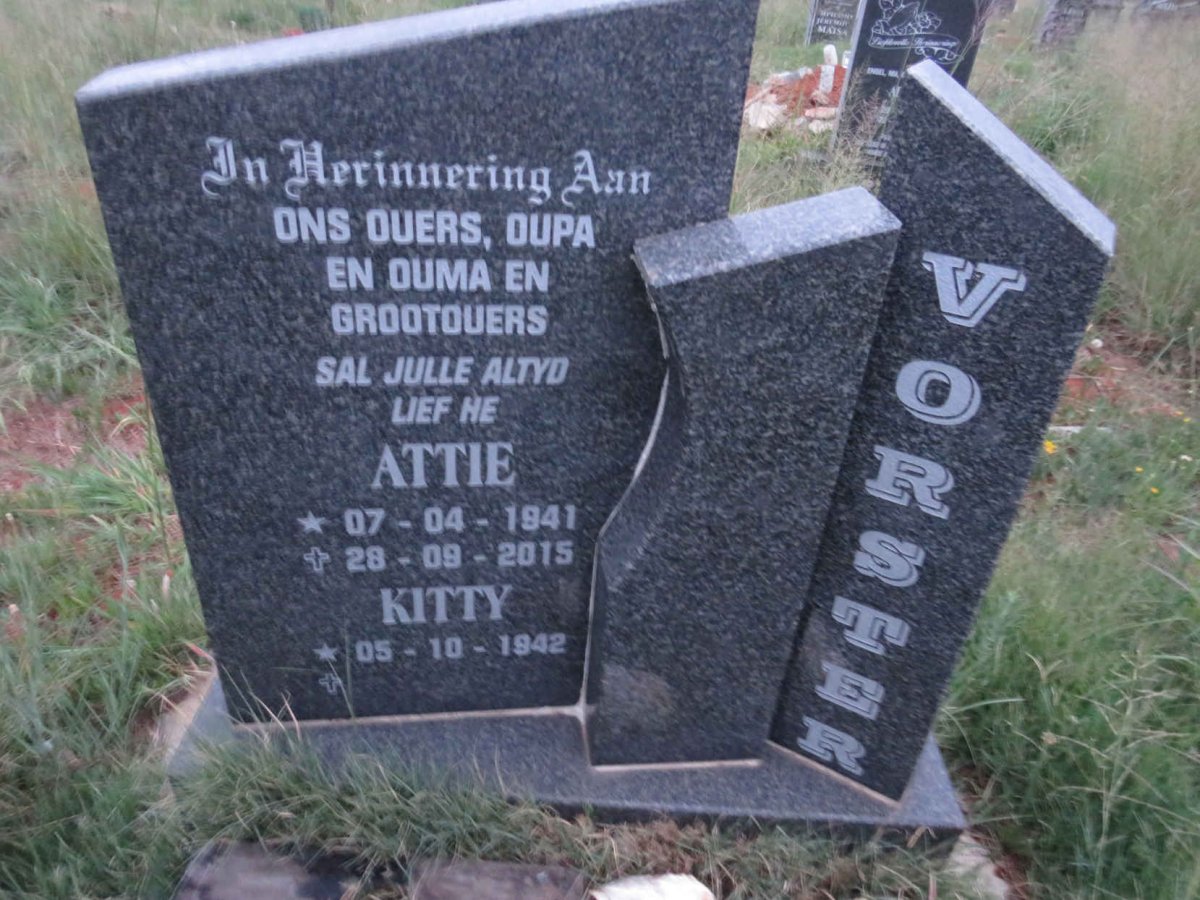 VORSTER Attie 1941-2015 & Kitty 1942-
