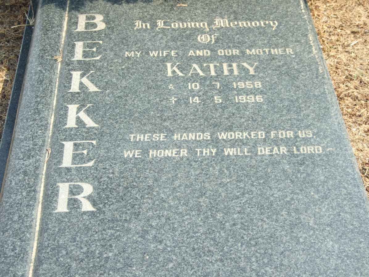 BEKKER Kathy 1958-1996
