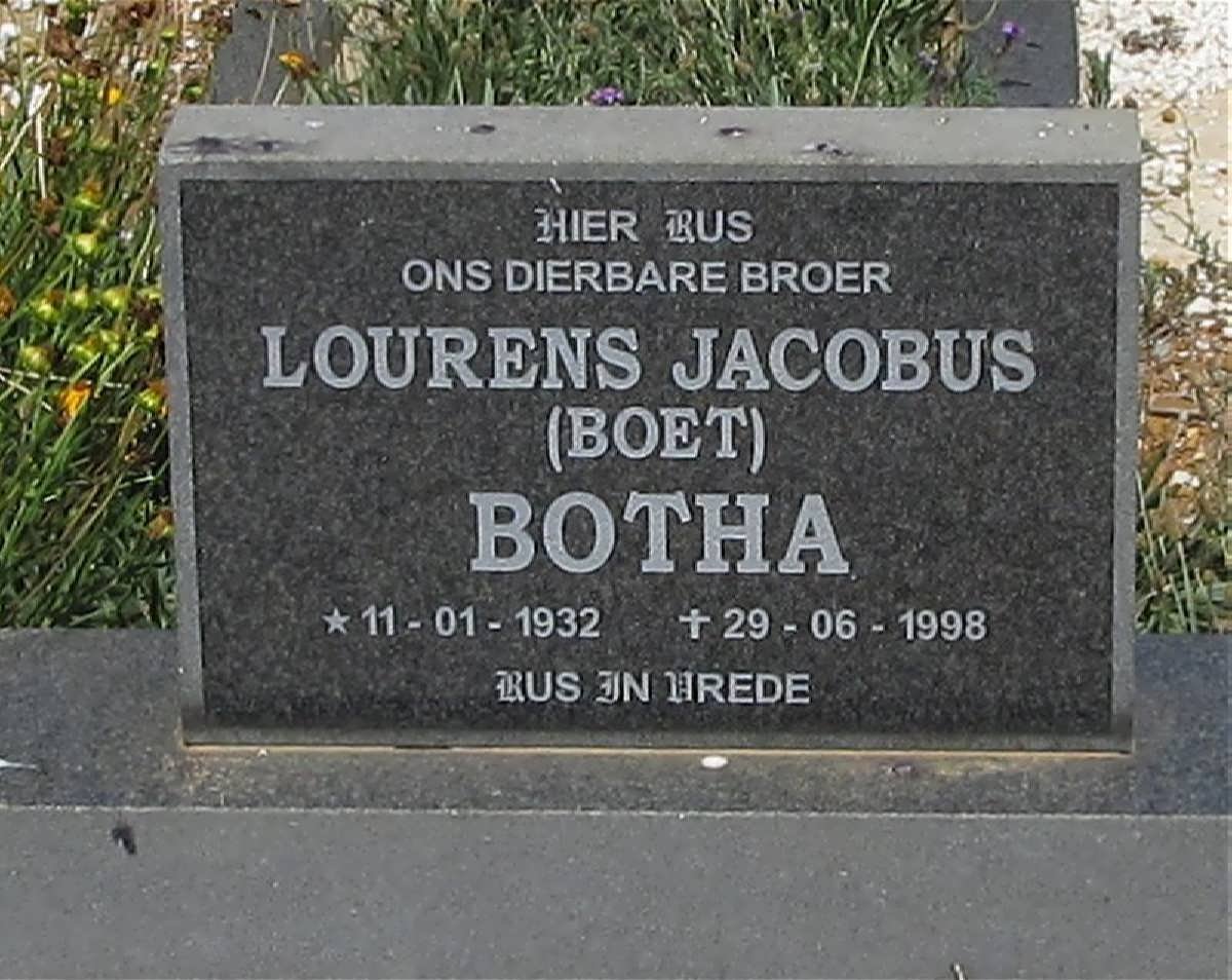 BOTHA Lourens Jacobus 1932-1998