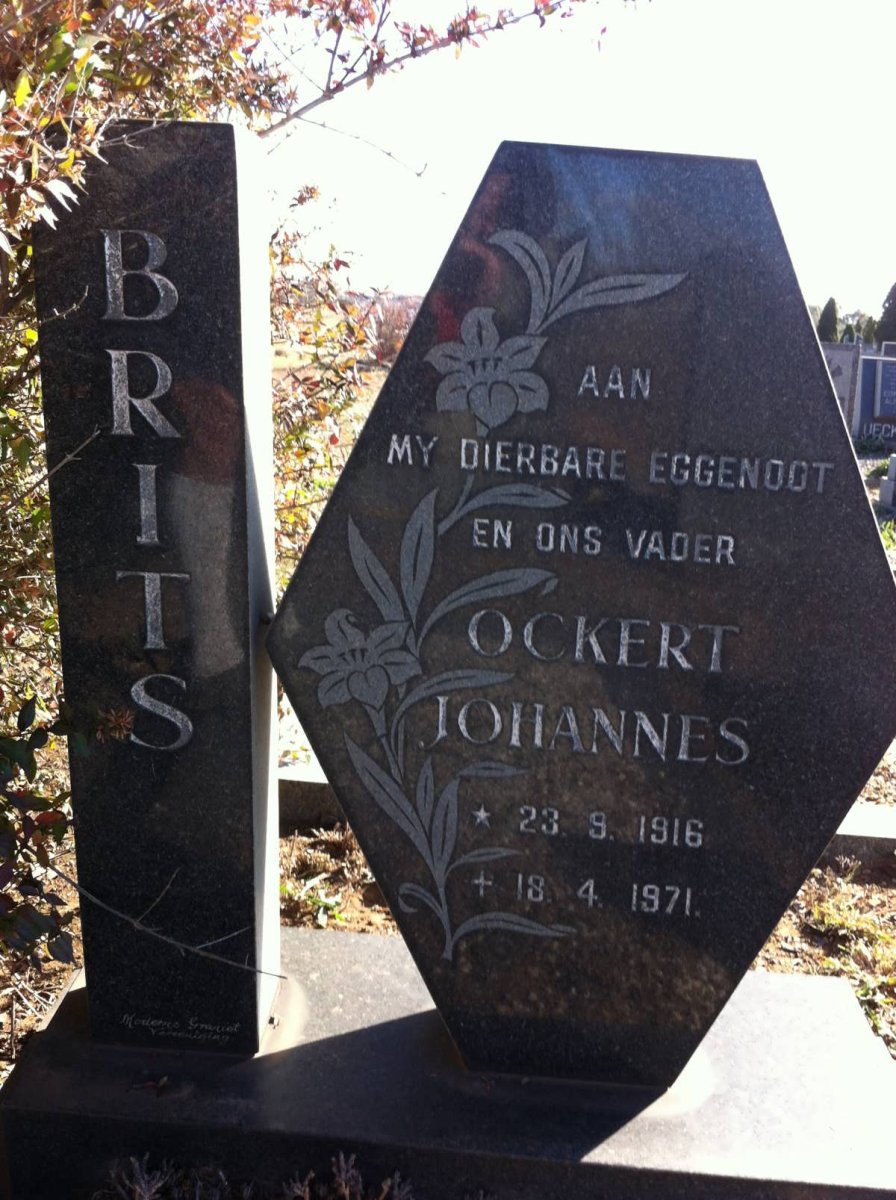 BRITS Ockert Johannes 1916-1971