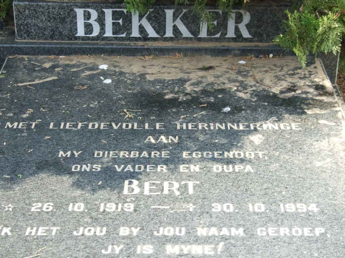 BEKKER Bert 1919-1994