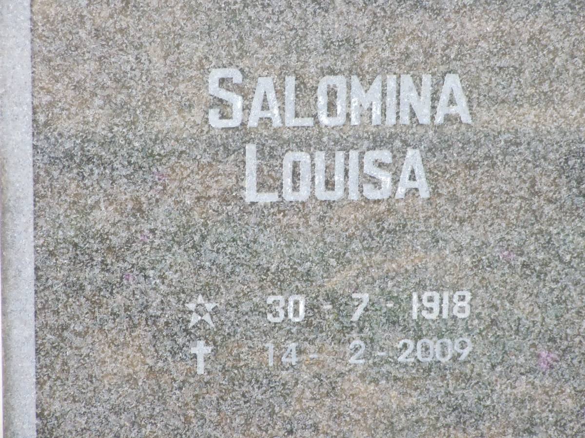 BRUYN Salomina Louisa, de 1918-2009