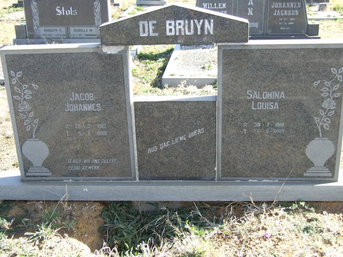 BRUYN Jacob Johannes, de 1913-1980 &amp; Salomina Louisa 1918-2009