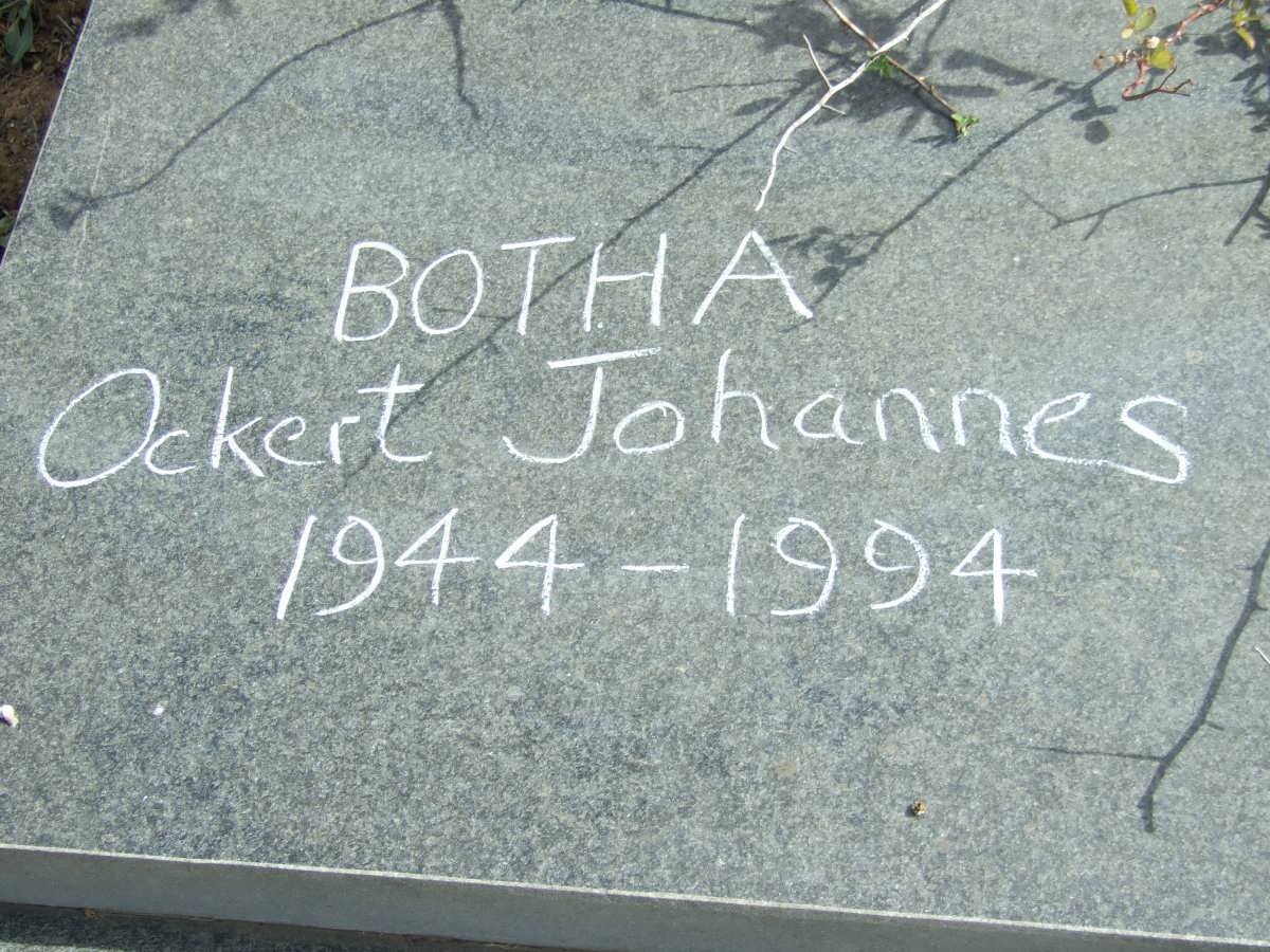 BOTHA Ockert Johannes 1944-1994 