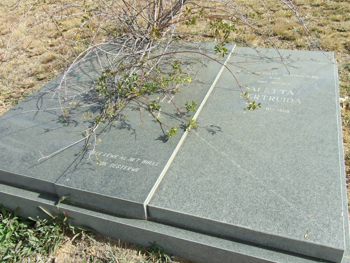 BOTHA Ockert Johannes 1944-1994 &amp; Aletta Gertruida 1950-