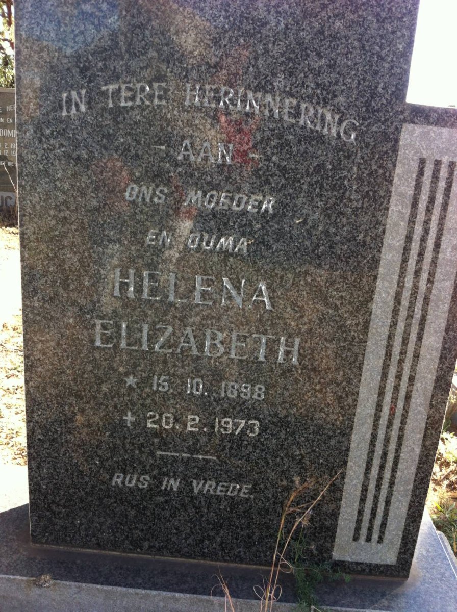 BOSHOFF Helena Elizabeth 1898-1973