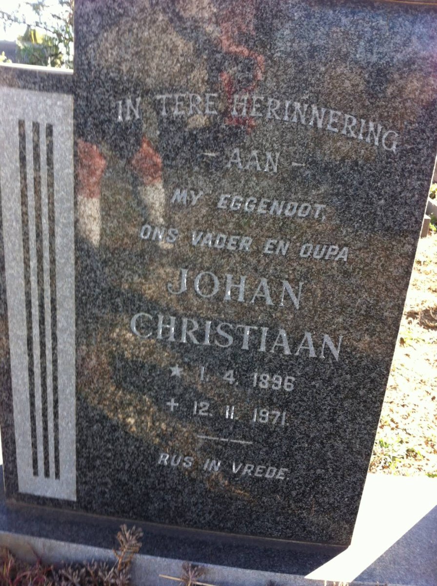 BOSHOFF Johan Christiaan 1896-1971 