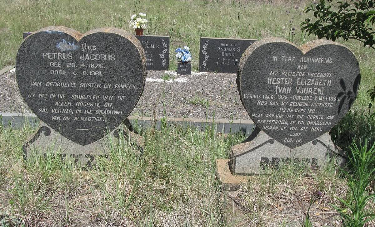 DEYZEL Petrus Jacobus 1876-1961 &amp; Hester Elizabeth VAN VUUREN 1876-1959