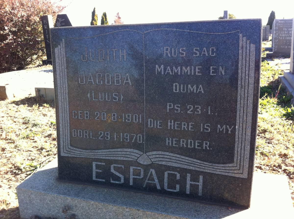 ESPACH Judith Jacoba nee LUUS 1901-1970