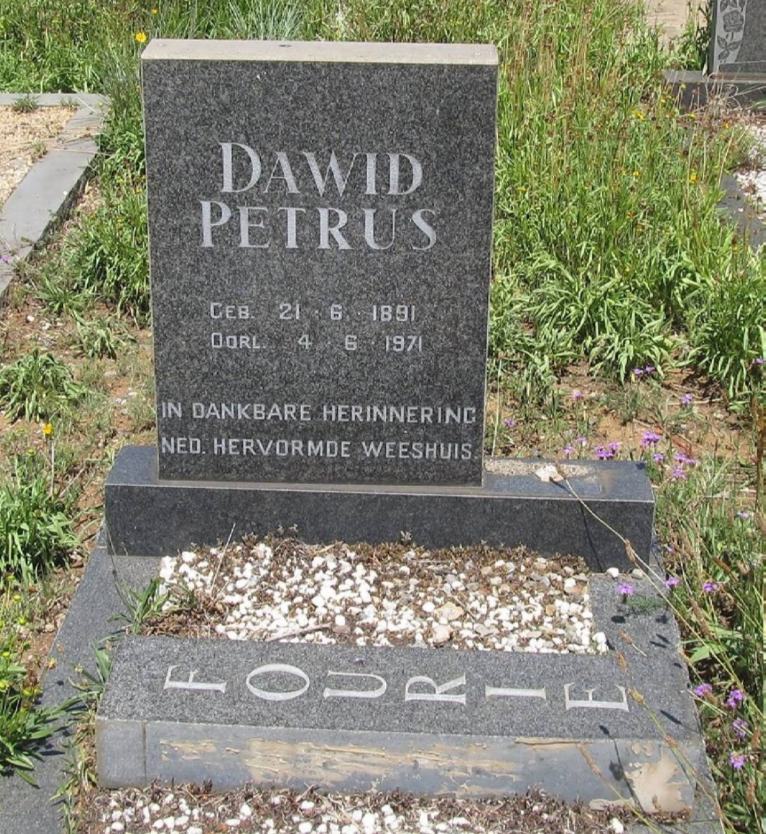 FOURIE Dawid Petrus 1891-1971
