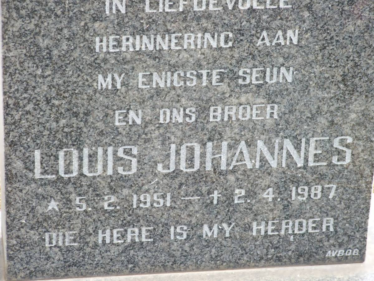 FOURIE Louis Johannes 1951-1987